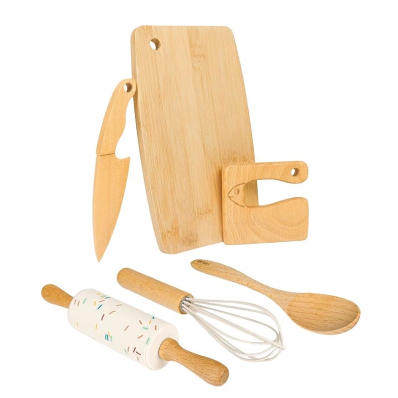 Kitchen Kids Baking Set - SHGO – Set Pisau Kayu untuk