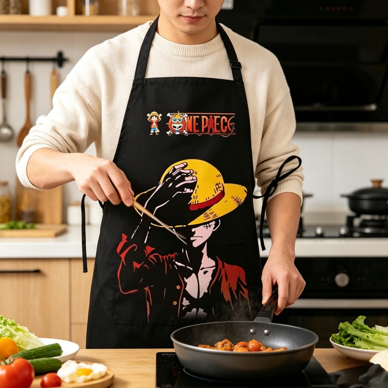 Apron Luffy One Piece Bermotif - Baking Kitchen Set ulasan dan harga