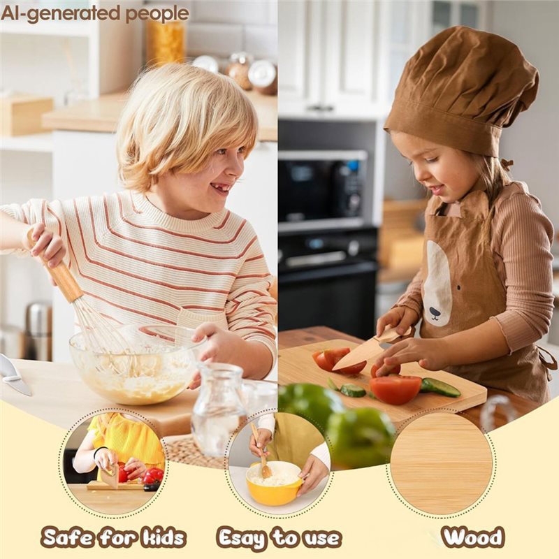 SHGO – Set Pisau Kayu untuk An - Kitchen Kids Baking Set ulasan dan harga