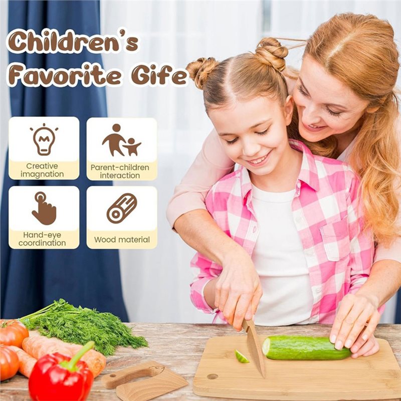 SHGO – Set Pisau Kayu untuk An - Kitchen Kids Baking Set ulasan dan harga