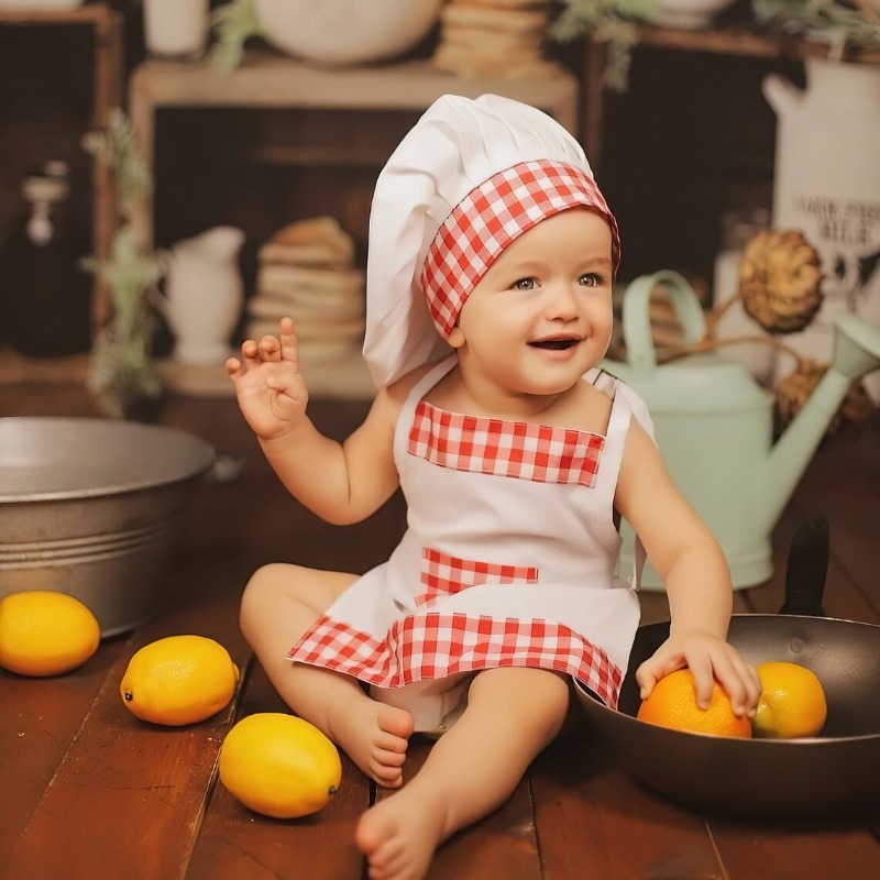 Set Topi dan Celemek Koki untu - Kitchen Kids Baking Set ulasan dan harga