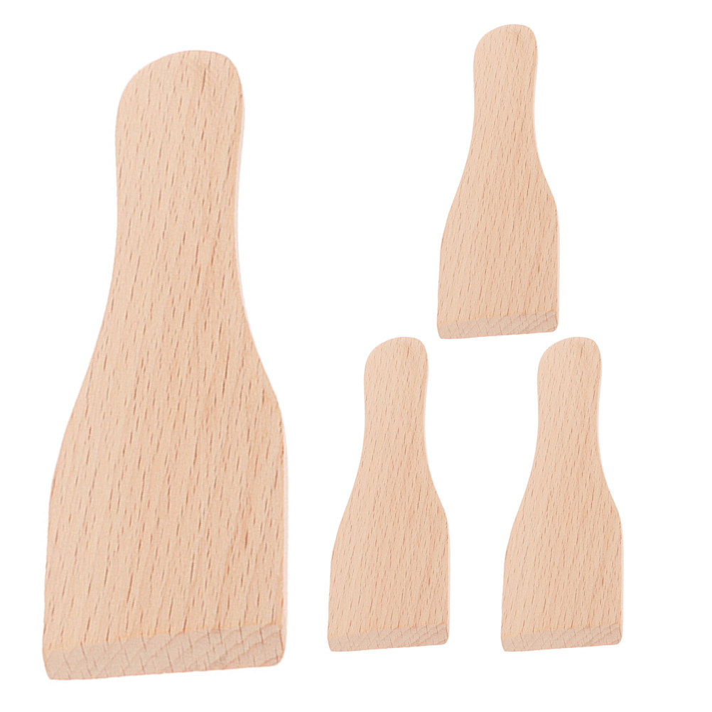 4 Buah Set Spatula Kayu untuk  - Baking Kitchen Set ulasan dan harga