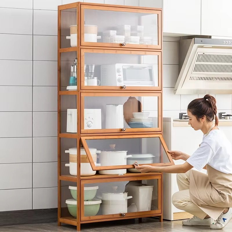 Rak dapur kayu mangga, lemari  - Kitchen Baking Cart ulasan dan harga