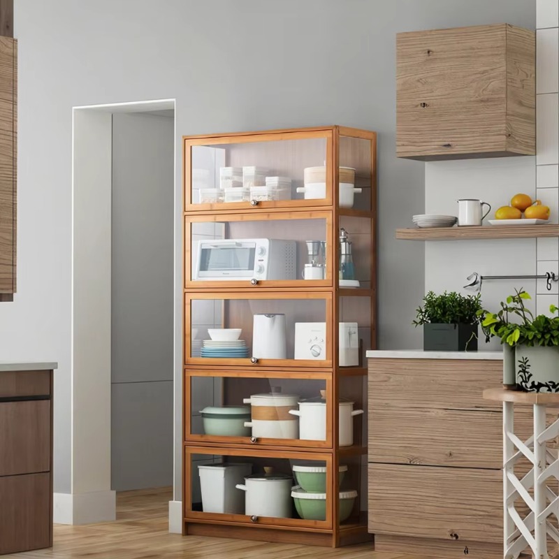 Rak dapur kayu mangga, lemari  - Kitchen Baking Cart ulasan dan harga