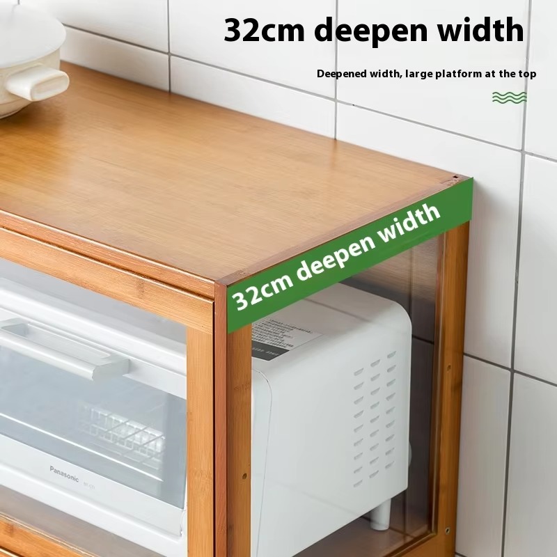 Rak dapur kayu mangga, lemari  - Kitchen Baking Cart ulasan dan harga